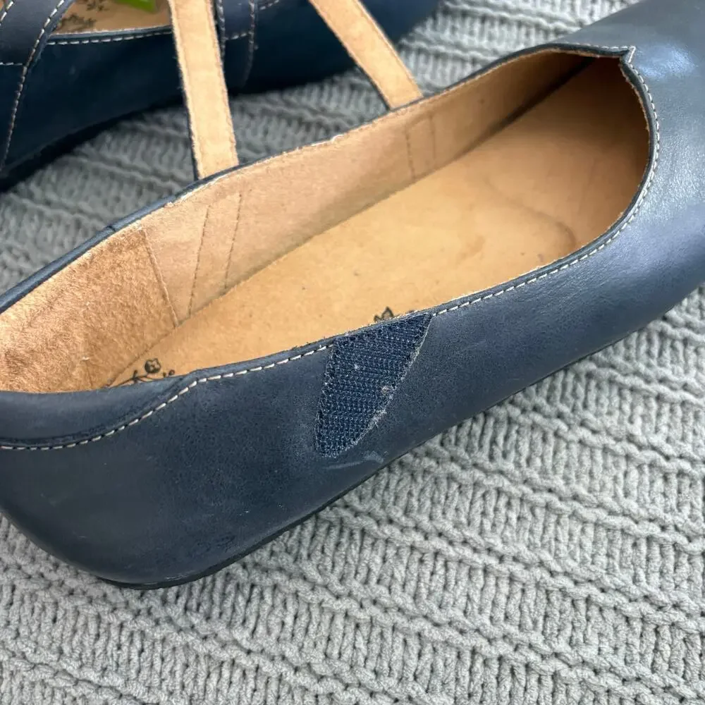 Taos Banter Mary Jane Flat Navy Women’s Size 9 Cottagecore Balletcore Minimalist
